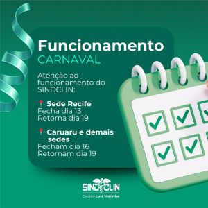 Funcionamento – Carnaval